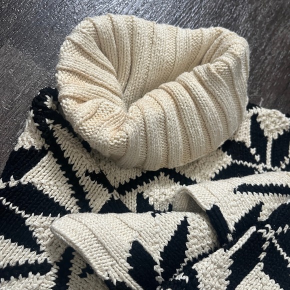 Vintage Rare Ralph Lauren Fair Isle Moose Tree Wool Blend Turtleneck Sweater - Picture 5 of 8